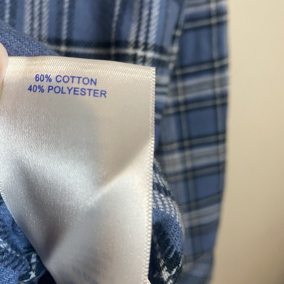 Hurley Men's XL Blue Plaid Flannel Shirt Two Pocket Button Up Heavyweight - Picture 9 of 9